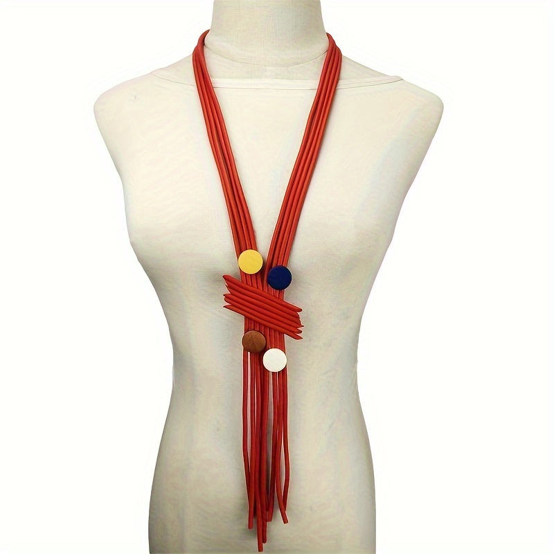 Boho Tassel Statement Necklace Tribal Style Accessory Women